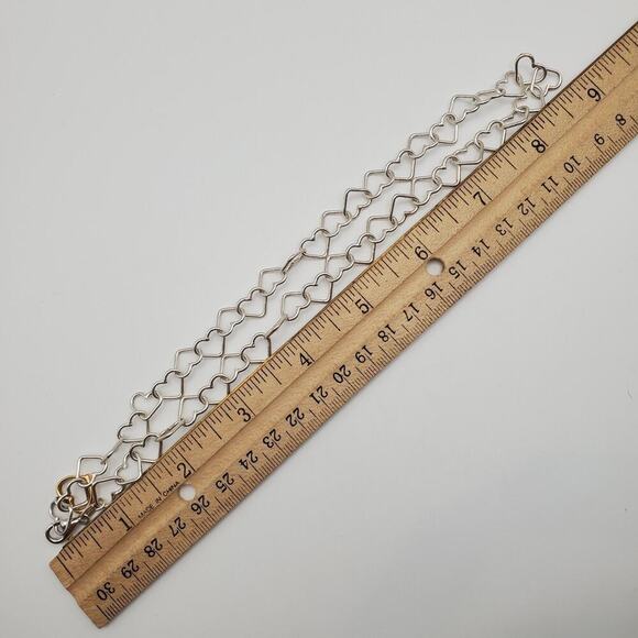Milor Italy 925 Sterling Silver Open Heart Links 18” Necklace 20.5 Grams - Picture 7 of 8